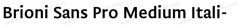 Brioni Sans Pro Medium Itali字体转换